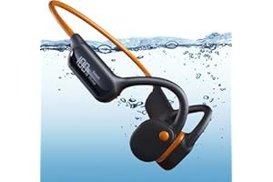 FESOKLAF Wodoodporne słuchawki z przewodnictwem kostnym, IPX8, z pamięcią 32G, Bluetooth 5.3, otwarte ucho, sportowe słuchawki z mikrofonem, bezprzewodowe, do biegania, pływania, jazdy na rowerze, treningu