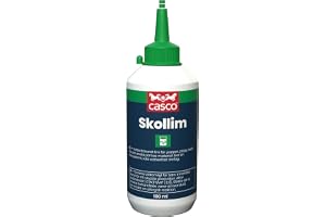 CASCO - Vattenbaserat universallim - Skollim - Transparent - 100ml | För papper, papp, trä och textil - Passar porösa material - Luktfritt - Brett användningsområde