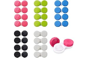HQYBZP 20 Stück Kontaktlinsenbehälter,kontaktlinsenbehälter weiche linsen,kontaktlinsen zubehör,kontaktlinsen behältnis für Zuhause und Reisen - Weiß,Blau,Rosa,Schwarz