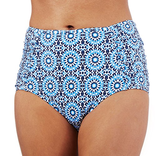 Principles By Ben De Lisi Navy Mosaic Print High Waisted Bikini Bottoms 16