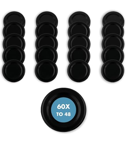 20 Couvercles Métalliques Pour Bocaux Larges - Étanches, Conservation Alimentaire, 63 Mm