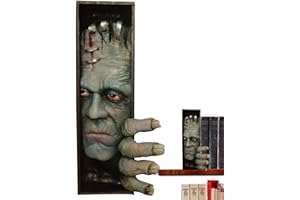 Qeyeid Peeping Bookend | Stunning Personalized Bookends Resin - Bookshelf Decor Halloween Decorative Book Ends Sculpture Decor for Home Decor Book Shelf