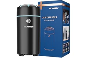 Mr.roller Car Diffuser, 100ML Ultrasonic Essential Oil Diffuser Humidifier, Car Diffuser Air Freshener for Bedroom, Office, Home