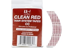 LH LUXHAIR Nastro biadesivo per attaccare le protesi di capelli rossi puliti - Tenuta resistente fino a 7 giorni - Contorni CC - LuxHair