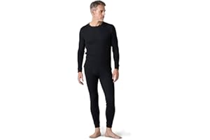 LAPASA sous-vêtements Thermiques en Maille Waffle pour Homme – Ensemble avec Haut et Pantalon Thermiques ou Haut Seul (Warm/Extra Warm) M60