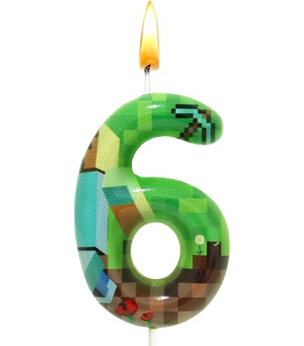 Bougie Anniversaire Numéro 6 - Décoration De Gâteau 3D - Pour Enfants Et Adultes - Cire De Paraffine Haute Qualité