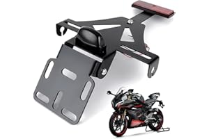 RUIOOMEEP Motorrad Kennzeichenhalter,Universal Nummernschildhalter,Einstellbarer Winkel Motorrad Kennzeichenhalterung,mit Kennzeichen Reflektor,Kompatibel mit Meisten Gängigen Motorradmodellen