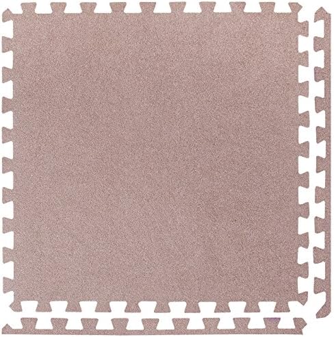 6 Large Grey Carpet Interlocking Foam Mats - Perfect for Floor Protection, Garage, Exercise, Yoga, Playroom. Eva foam (6 tiles, Each tile = 60 x 60cms)
