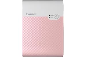 Canon SELPHY Square QX10 Imprimante Photo Portable - Tirages de Haute Qualité, Fonctionnalités Créatives - Imprimante Portable pour Le Scrapbooking & Les Albums Photo, Rose