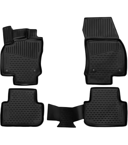 Tappetino Auto In Velour Per Conducente | Compatibile Con Volkswagen Touran II Dal 2015 | Spessore 10 Mm, Antiscivolo, Colore Bianco | M MOTOS - 2