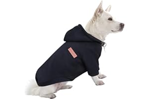 HuaLiSiJi Dog Hoodies Dog Fleece Jumper Dog Sweatshirt for Small Dogs, Warm and Lightweight, With a Soft Texture, Easy to Wear and Bright Colors (X-Large,Black)