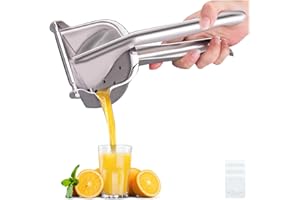 AUAM Genuine Stainless Steel Citrus Juicer Heavy Duty Hand Juicer Bonus 50 Filter Bags