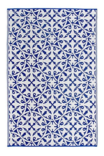Fab Habitat Reversible , Innen- / Außenwitterungsbeständig Bodenmatte / Teppich – San Juan in Dark Blue (90 cm x 150 cm) - 5