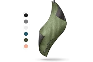 STRYVE Sporthandtuch – Das Original – Towell+ Pro – Deep Green – 105 x 42,5 cm – Magnetclip & Rutschschutz – Hygienisch & Funktional – Ideales Handtuch fürs Gym verfügbar