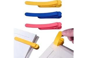 GCVSE 3 Pack Automatic Bookmark, Silicone Colorful Bookmarks Clip, Smart Bookmarks, Reading Accessories for Book Lovers