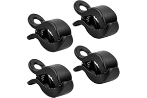 Jinlaili 4 Stück Kinderwagen Klammer, Clip zur Befestigung von Spielzeug, Kinderwagenclips, Kinderwagen Zubehör, Universal Kinderwagen Klammern für Befestigung von Decken Kleidung Spielzeug, Schwarz