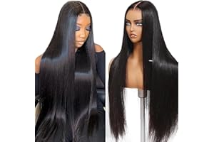 Hxxcoup Human Hair Wig #1B Natrual Black Straight 5x5 Lace Front Peluca de mujer de pelo real peluca de alta artesanía peluca Glueless Wig For Women 14 Zoll