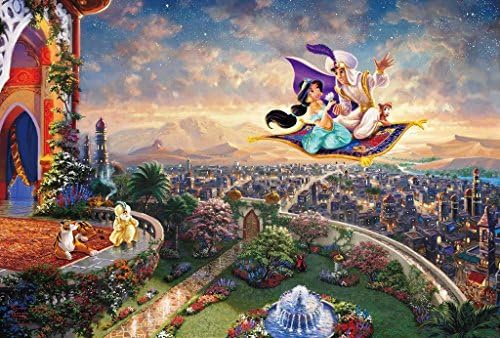 Van Eyck Magic Carpet by Thomas Kinkade Disney Dreams Painting Prints on Canvas Wall Art Picture for Living Room Home Decorations