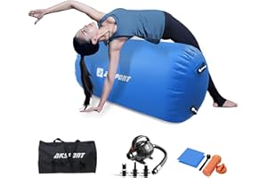 AKSPORT Air Roller nadmuchiwane rolki gimnastyczne do zginania pleców i pleców, do treningu w domu, jogi, cheerleadingu, ćwiczeń