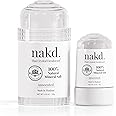 nakd. Thai Crystal Deodorant Stone – 2 Salt Crystal Deodorant Sticks, 4.25 oz. Regular + 2.5 oz. Travel Size – All Natural Unscented and Aluminum Free for Women & Men