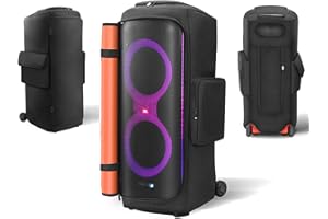 EUGOOCX Housse anti-poussière pour haut-parleur de voyage compatible avec JBL PartyBox 710, housse de protection anti-poussière avec plusieurs ports pour ranger microphones et accessoires