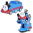 SDMAX Thomas Transforming Train, Robot Train Engine With Light Sound, Bump And Go Action, Flashing Lightning Effects, 2-In-1 Deformation, Ideal For Birthday Gift