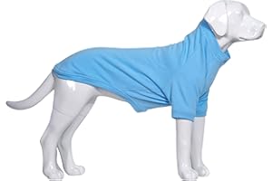 Lovelonglong Dog Pullover Sweatshirt Autumn Winter Cold Weather Dog T-Shirts for Small Medium Large Size Dogs Husky Clothes Sky-Blue XXL