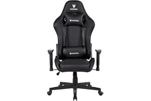 Oversteel - ULTIMET Professional Gaming Chair Leatherette, 2D Armrests, Height Adjustable, Reclining Backrest 180º, Gas Piston Class 3, Up to 120Kg, Black