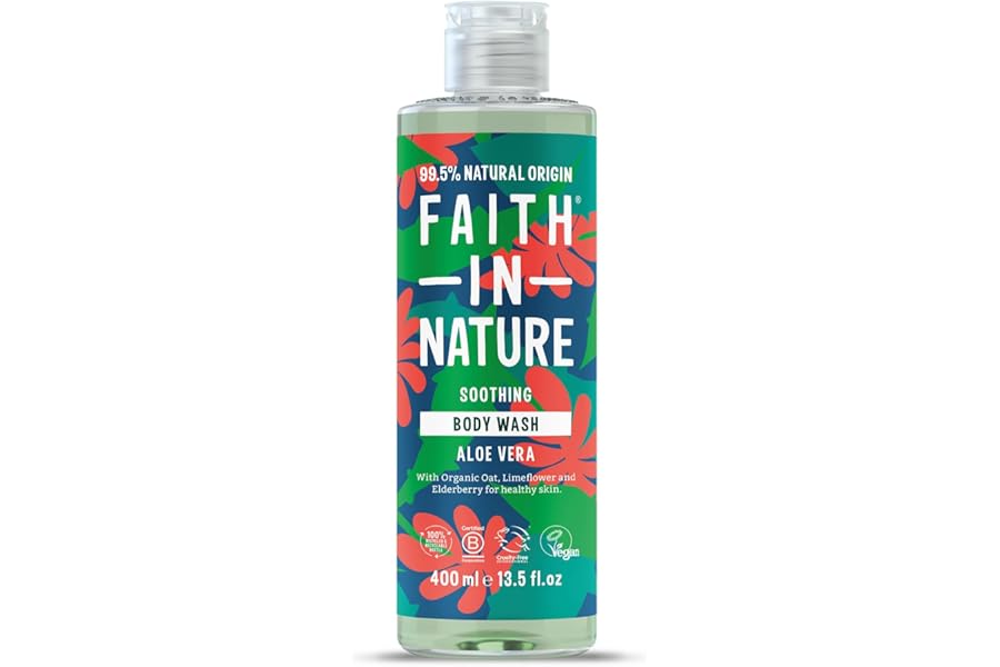 Faith In Nature Natural Aloe Vera Body Wash, Soothing Shower Gel, Vegan and Cruelty Free, No SLS or Parabens, 400 ml