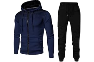 SUNNYUK 2023 Chandal Hombre Completo Invierno Originales, Costura Cremallera Sudadera Manga Larga y Pantalón Ropa de Deportivo dos Piezas Abrigo Chaqueta Hoodie Jersey Talla Grande Conjunto Deportivo Ropa