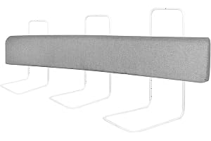 LZQ HAG1324C) Sänggaller, fallskydd, sängskydd, barnsängsgaller, sängskydd, sänggavel, justerbar höjd, justerbar form, för barn och baby - grå, 180 cm