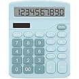 Calculators, 12-Digit Solar Battery Desk Calculator Office Calculator with Large LCD Display Large Buttons, Dual Power Desktop Calculator for Office Home School, Home (Blue)