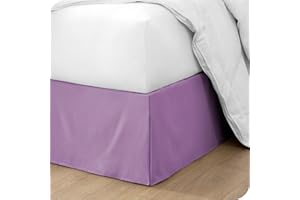 ISZI Mantovane Giroletto in Poliestere Rivestimento Per Giroletto Matrimoniale Vestiletto Matrimoniale Coprirete Gonna Da Letto Elastica Singolo Protezione Del Letto per Casa Hotel,Viola,90*200+35cm