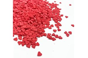 SONSMER Sprinkle Deco Valentine Jumbo Red Heart Shapes Sprinkles for Cakes and Cupcakes Food Decoration cookie decorating 3.52oz (Big)