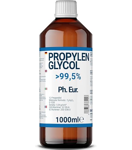 POPY TRADE 500ml pflanzliches Glycerin VG E422 E1520 I 99,5% Pharmaqualität I Ideal für Diffusoren, Vernebler & Nebelmaschinen sowie Hautpflege & DIY- Projekte
