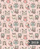  Wochenplaner 2019: Terminplaner & Wochenkalender: 19 x 23 cm: süße Eulen auf Pfirsich 6699