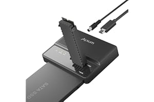 Alxum M.2 NVME Enclosure and SATA USB Adapter, USB 3.2 Tipo C 10Gbps to M Key and 2.5/3.5 SATA Hard Drive Adapter, Converter Support Both M.2 PCIe/Nvme SSDs and AHCI SSDs & HDDs
