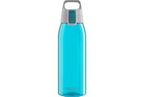 SIGG – Tritan Water Bottle – Total Color ONE – Suitable for Carbonated Drinks – Dishwasher Safe – Leak-Proof – Feather-Light – BPA-Free – 0.6 L / 1 L, Aqua