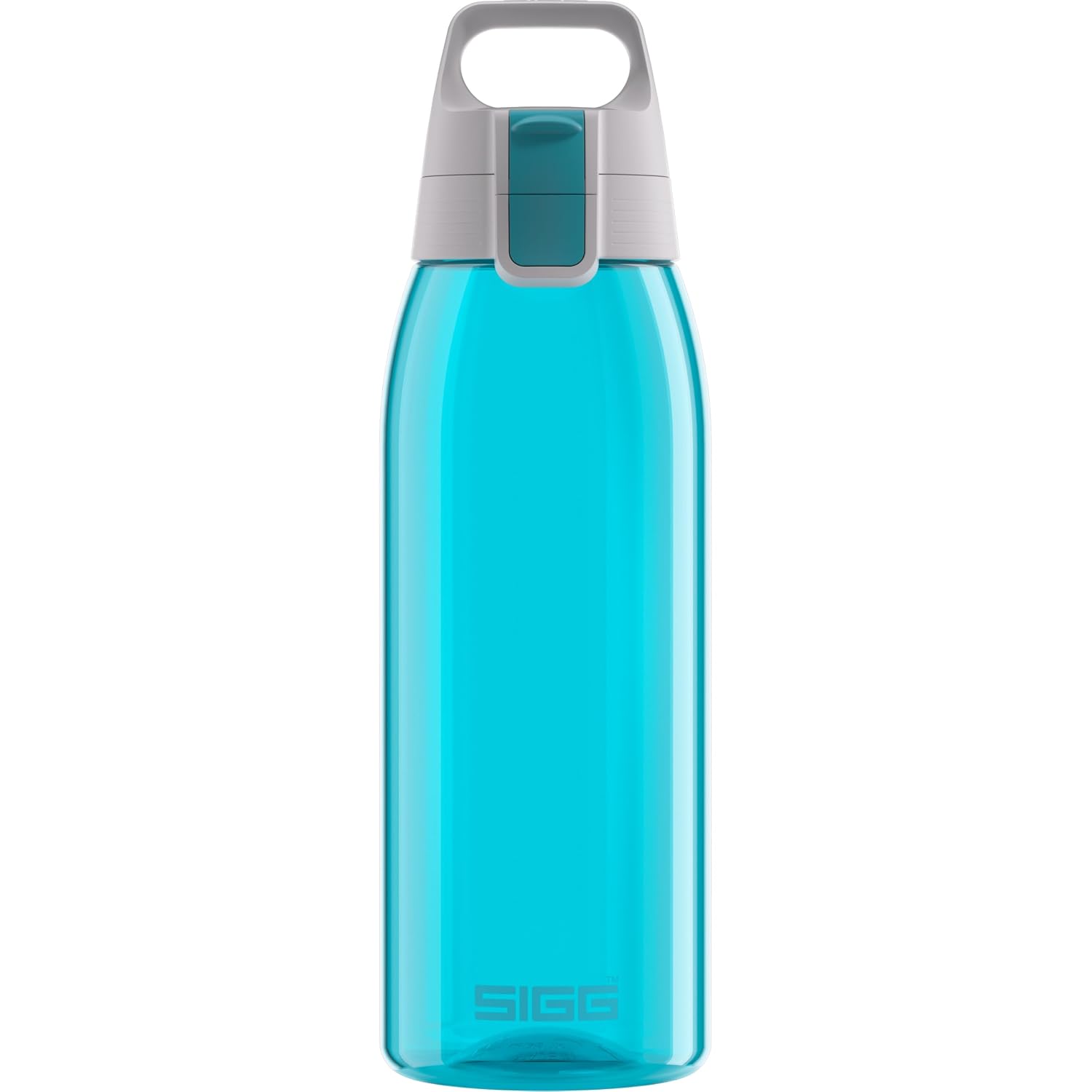 Sigg - Tritan Trinkflasche - Total Color ONE Aqua - Für Kohlensäurehaltige Getränke Geeignet - Spülmaschinenfest - Auslaufsicher - Leicht - BPA-frei - Hellblau - 1L