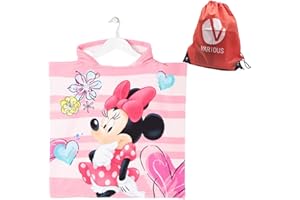 various Poncho Toalla de niño Infantil de baño y Playa con Capucha Diseño de Minnie Oficial Disney