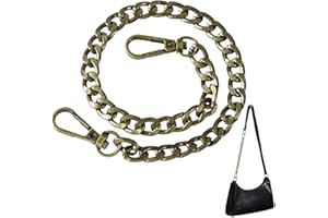NIANOPKM Comforty Bronziert Metal Shoulder Chain Strap - 120 cm with Replacement Carry Strap