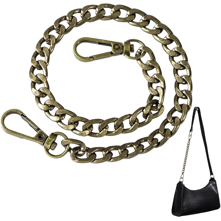 SAFIGLE Chaîne De Sac Métal Doré Avec Boucle Rotative