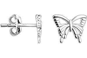 SOFIA MILANI - Orecchini da Donna in Argento 925 - Orecchino a Perno a Farfalla