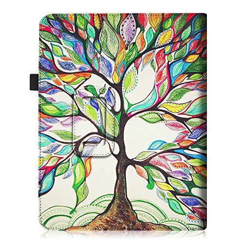 Fintie Apple iPad 1 Hülle Case Schutzhülle Etui Tasche – Folio Slim Fit Ständer Kunstleder Smart Cover mit Stylus Loop für iPad 1st Generation, Liebesbaum - 4