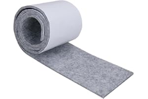 FOGAWA FJSM Rotolo Feltro Adesivo 100CM*10CM Adesivi Feltrini per Mobili Tagliabile Feltri Autoadesivi Antiscivolo Feltro per Mobili Piedi Sedie Tavolo Letto Armadio Vaso Pavimenti Grigio 4MM