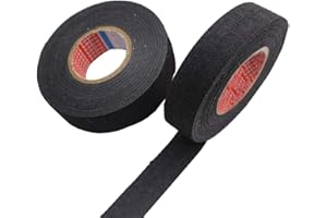 liuer 2PCS Nero Car Vehicle Trucks Tessuto Conduttivo Nastro in Tessuto Circuito Cablaggio Dedicato ad Alta Temperatura Resistente al Calore Nastro in Tessuto Nastro(19 mm x 15 m,25 mm x 15 m)