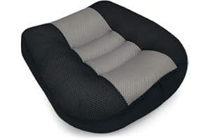 BAIJ El cojín del Asiento Elevador del automóvil, los Cojines del Asiento de elevación en ángulo, la Malla Transpirable portátil, Aumenta el Campo de visión en 12 cm,B
