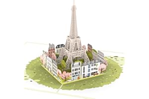 papercrush® Biglietto pop-up Torre Eiffel – buono da viaggio o regalo in denaro per Parigi, biglietto regalo 3D per weekend e anniversario di matrimonio, regalo per lei, biglietto di compleanno per