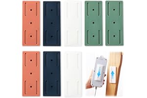 Atuoxing Soporte Regleta Pared, 8 Piezas Soportes Adhesivo para Enchufes Regleta, Power Strip Holder, Portavasos Autoadhesivo sin Perforaciones para Enchufe de Enrutador WIFI