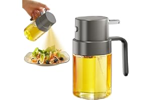 YARRAMATE Ölsprüher zum Kochen, 200 ml, Premium-Ölsprühflasche für Küche, Lebensmittelqualität, Olivenölsprüher, tragbarer Ölnebel für Luftfritteuse, Küche, Grillen im Freien und Camping (Grau)